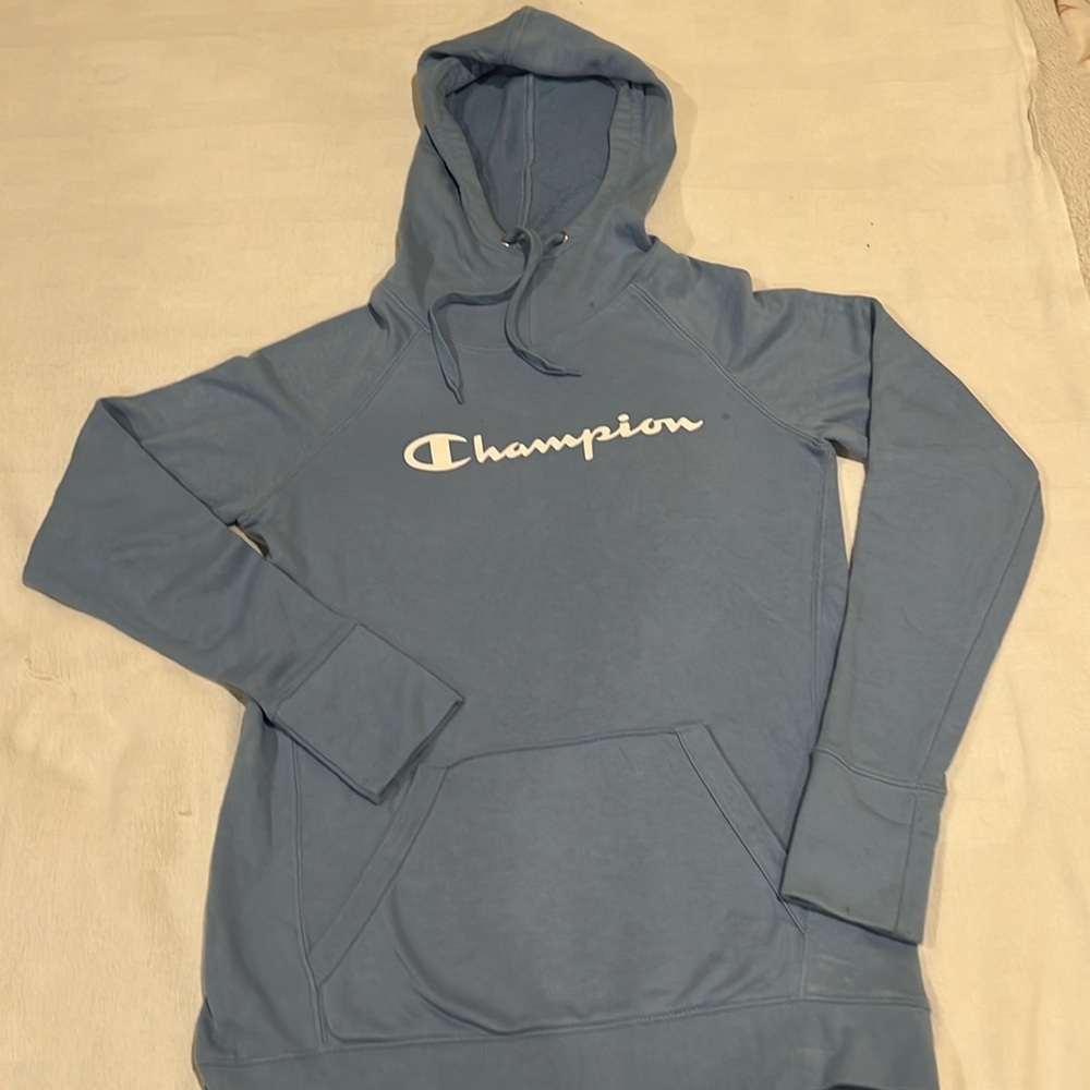 NWOT Champion baby blue hooded sweatshirt